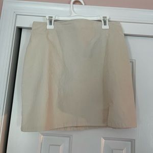 Corduroy tan skirt with slit by Hollister!